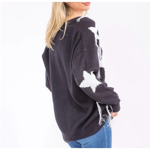 Bibi | star print fringe cardigan - Picture 3 of 12